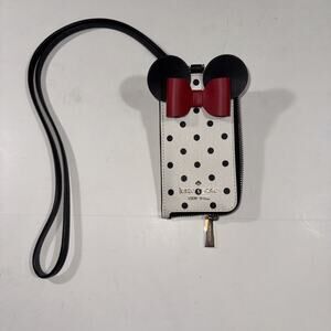 Kate Spade NY Disney Minnie Mouse Lanyard Card Holder - Polka Dot Red Bow
